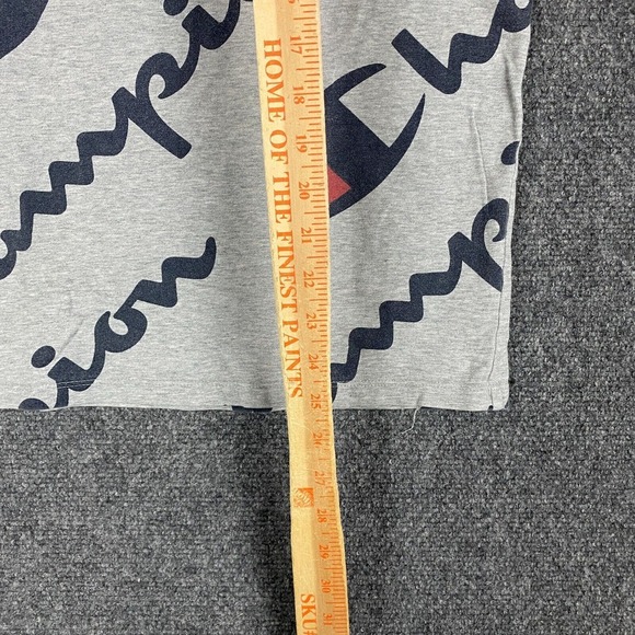 Vintage Champion Shirt Men's Medium‎ Heritage Gray All Over Print Casual Adults - Picture 6 of 8